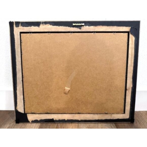 EUC Framed Winter Wonderland Ice Skating Scene Print w/Rustic Brown Ornate Frame - Picture 9 of 9